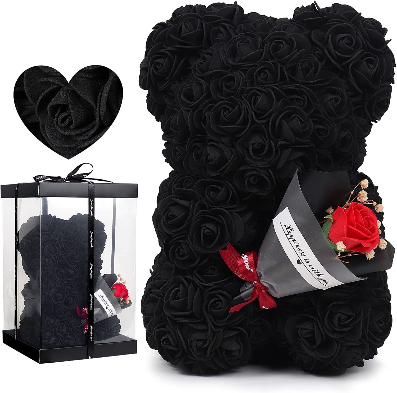 Rose Bear with Preserved Fresh Flower — Luxury Romantic Gift for Valentine’s Day & Birthday