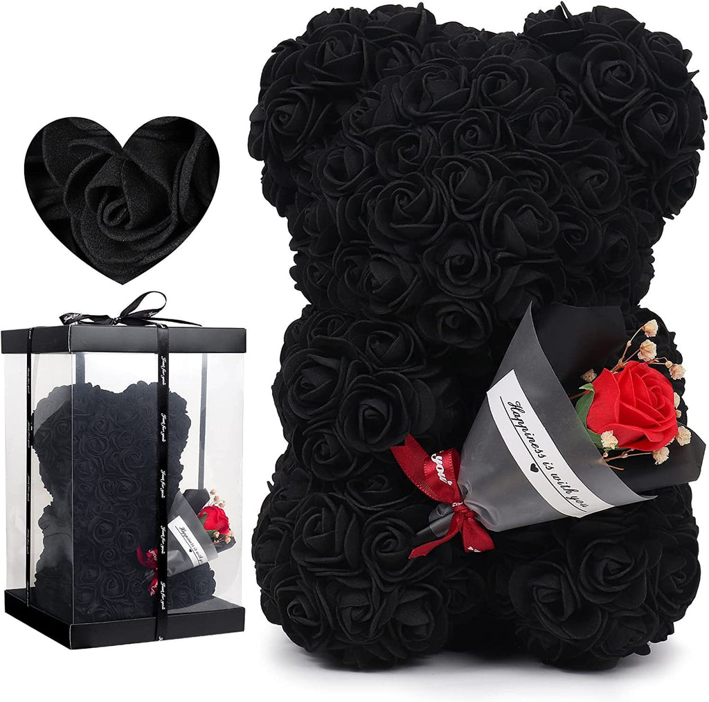 Rose Bear with Preserved Fresh Flower — Luxury Romantic Gift for Valentine’s Day & Birthday