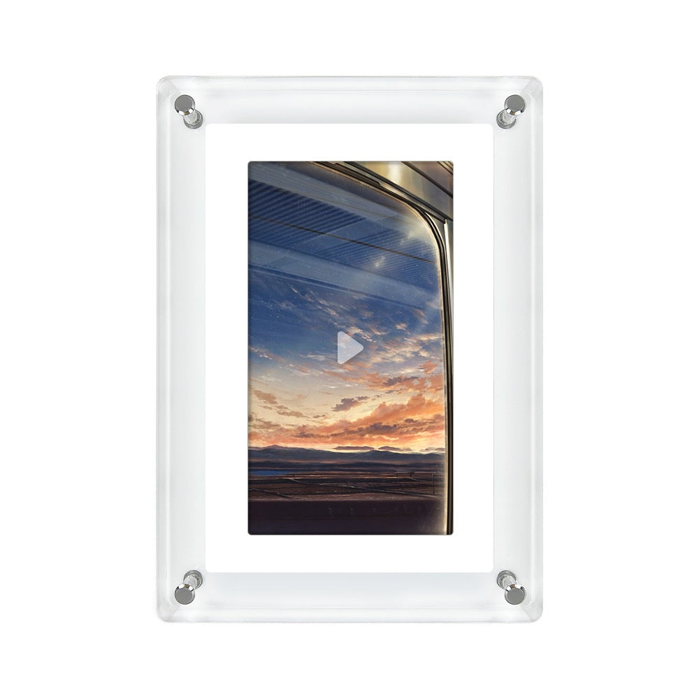 5-Inch Transparent Digital Photo Frame — Fashion Electronic Video & Photo Display | Business Gift & Desk Decor