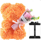 Rose Bear with Preserved Fresh Flower — Luxury Romantic Gift for Valentine’s Day & Birthday