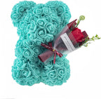 Rose Bear with Preserved Fresh Flower — Luxury Romantic Gift for Valentine’s Day & Birthday