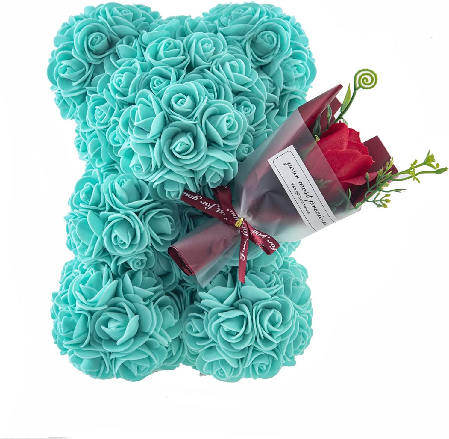 Rose Bear with Preserved Fresh Flower — Luxury Romantic Gift for Valentine’s Day & Birthday