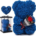 Rose Bear with Preserved Fresh Flower — Luxury Romantic Gift for Valentine’s Day & Birthday