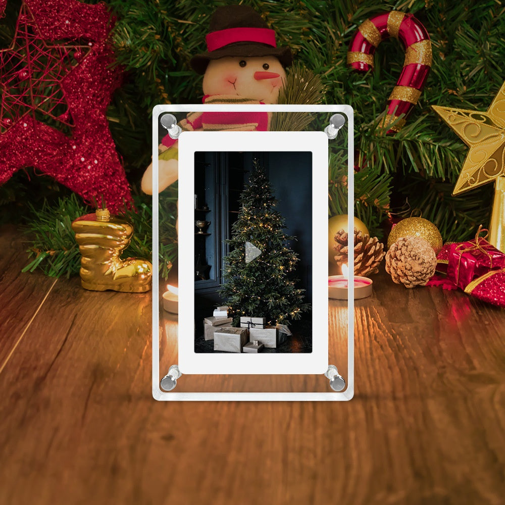 5-Inch Transparent Digital Photo Frame — Fashion Electronic Video & Photo Display | Business Gift & Desk Decor